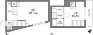 aLATO四谷【4階】の間取り
