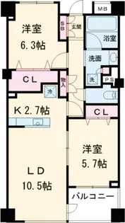 レジディアタワー上池袋パーク棟【4階】の間取り