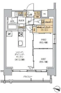 リビオメゾン芝浦【11階】の間取り