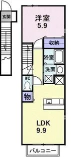 サニーレジデンスII【2階】の間取り