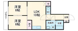 フェリーチェ大宮【2階】の間取り