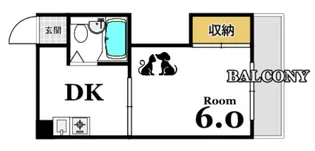 Lutella(ルテラ)白島【5階】の間取り