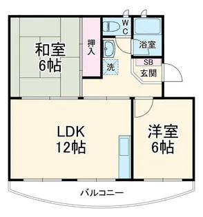 ウンノマンション【1階】の間取り