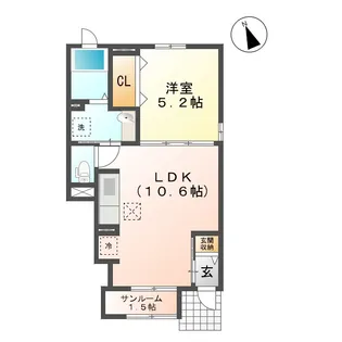 AS VILLAGE II【1階】の間取り