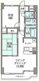 ロマーナ伍番館【6階】の間取り