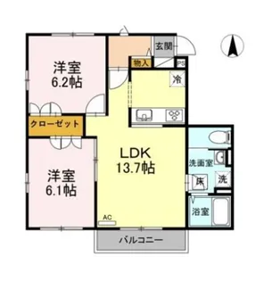 セゾン【1階】の間取り