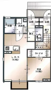 セジュール大町【1階】の間取り