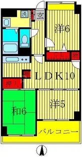 フラットサモアノ・北小金【1階】の間取り