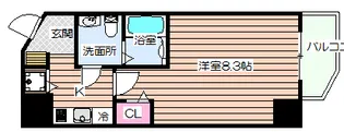 ビガーポリス224松ヶ枝町II【8階】の間取り