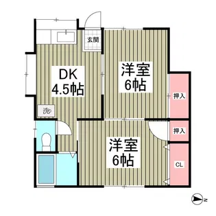 第2共栄ハイツ【1階】の間取り