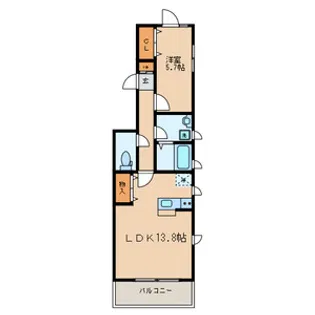 グリーンパルコン【2階】の間取り