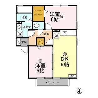 グリーンハイツ小山 C【2階】の間取り