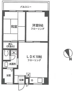 スリーコーポヨシザワ【4階】の間取り
