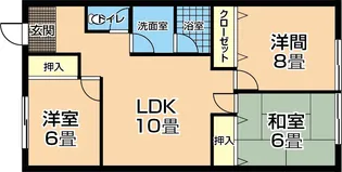 コーポアズマ要害館2号棟【2階】の間取り