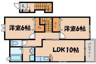ベルベアーノB【2階】の間取り