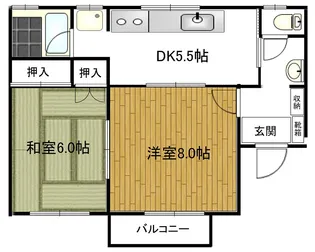 セジュール西村C【2階】の間取り