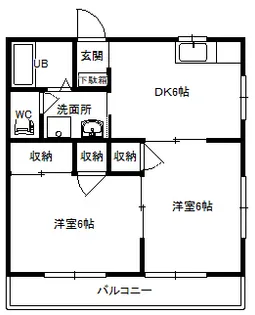 第2ロイヤル大嶋【1階】の間取り