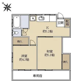 神奈川県川崎市多摩区枡形3【一戸建】の間取り