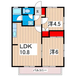 ほうれん荘B【2階】の間取り