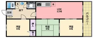 シャトー竹内【1階】の間取り