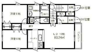 レ・セーナ志波町【1階】の間取り
