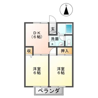 香川県観音寺市三本松町2【アパート】の間取り