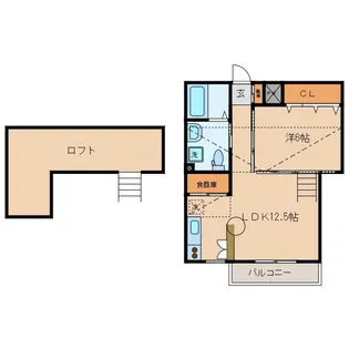 1LDKの間取り画像