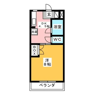 アビタシオン篠ヶ瀬【2階】の間取り