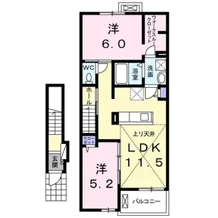 カサブランカ【2階】の間取り