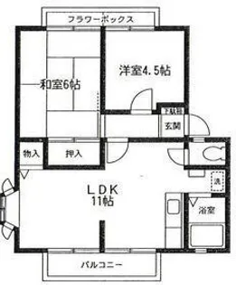 サンビレッジアムール【1階】の間取り