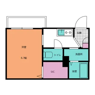 アール柚木【3階】の間取り