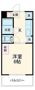 1DKの間取り画像