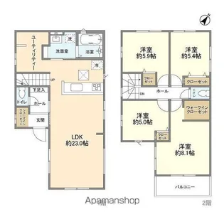 埼玉県さいたま市見沼区大字南中丸【一戸建】の間取り