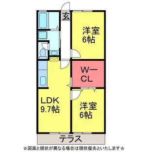 カスタムハイツII【1階】の間取り