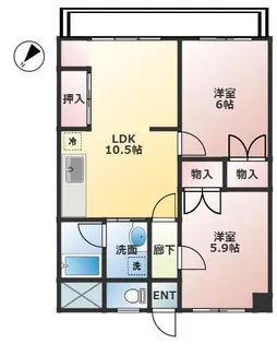 エクセル上木崎【3階】の間取り