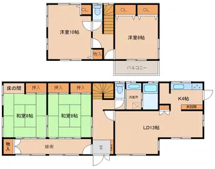 宮城県柴田郡大河原町字町【一戸建】の間取り