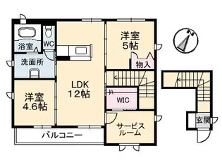シャーメゾンB´シャモンテ【2階】の間取り