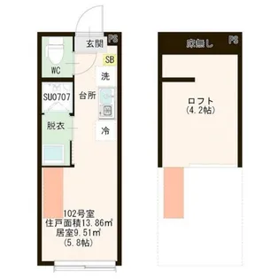 ハーモニーテラス見次公園【2階】の間取り