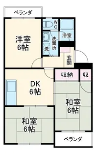 キョーデンマンション【1階】の間取り