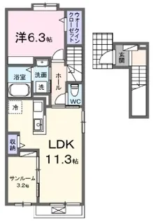 ガジュマル【2階】の間取り