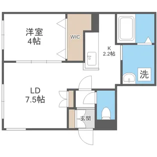 アルファスクエア琴似1条【2階】の間取り