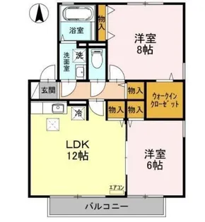 タウンスクエアB【1階】の間取り