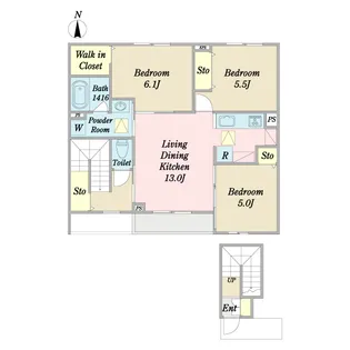 3LDKの間取り画像