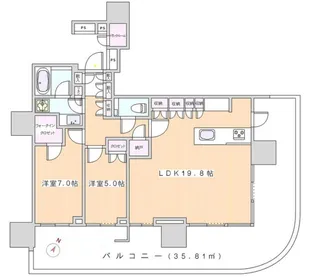 HARUMI FLAG SUN VILLAGE T棟【29階】の間取り