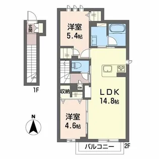 シティプラザ青森 C棟【2階】の間取り