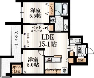 東京都練馬区豊玉南1【マンション】の間取り