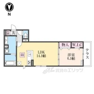 アイル京都八条【1階】の間取り