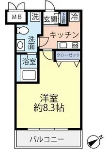スパシエエクレクト【1階】の間取り
