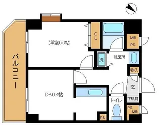 日興パレス横浜西【9階】の間取り
