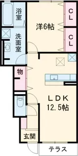 エスペランサ日野【1階】の間取り